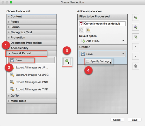 Screenshot of 'Create New Action' Dialog